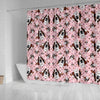 Basset Hound Dog In Lots Print Shower Curtain-Free Shipping