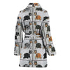 Shetland Sheepdog Art Pattern Print Women's Bath Robe-Free Shipping