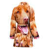Nova Scotia Duck Tolling Retriever Dog In Lots Print Women's Bath Rob-Free Shipping