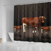 Amazing Maine Anjou Cattle (Cow) Print Shower Curtain-Free Shipping