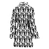 Boston Terrier Dog Pattern Print Women's Bath Robe-Free Shipping