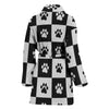 Dog Paws Print Women's Bath Robe-Free Shipping
