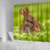 Cute Easter Bunny Print Shower Curtains-Free Shipping