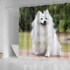 Spitz Dog Print Shower Curtains-Free Shipping