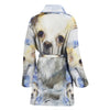 Cute Chihuahua Dog Color Art Print Women's Bath Robe-Free Shipping