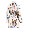 Ibizan Dog Print Women's Bath Robe-Free Shipping