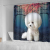 Bichon Frise Print Shower Curtains-Free Shipping