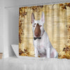 Bull Terrier Print Shower Curtains-Free Shipping