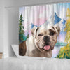 American Bulldog Print Shower Curtains-Free Shipping
