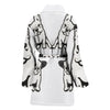 French Bulldog Art Print Women's Bath Robe-Free Shipping
