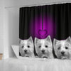 West Highland White Terrier (Westie) Print Shower Curtain-Free Shipping