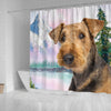 Cute Airedale Terrier Print Shower Curtains-Free Shipping