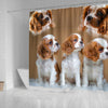Cavalier King Charles Spaniel Print Shower Curtain-Free Shipping