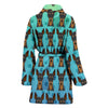 Miniature Pinscher Dog Pattern Print Women's Bath Robe-Free Shipping