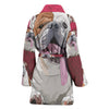 Amazing Bulldog Art Print Women's Bath Robe-Free Shipping