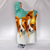 Papillon Dog Art Print Hooded Blanket
