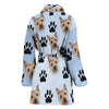 Cairn Terrier Patterns Print Women's Bath Robe-Free Shipping