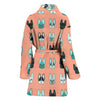Cute French Bulldog Pattern Print Women's Bath Robe-Free Shipping