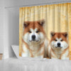 Akita Dog Print Shower Curtains-Free Shipping