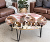 Basset Hound Print Circular Coffee Table