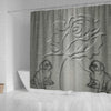 Pug With Rose Print Shower Curtain-Free Shipping