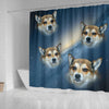 Norwegian Lundehund Print Shower Curtains-Free Shipping