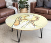 Bracco Italiano Dog Print Circular Coffee Table