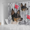 Cute Toy Fox Terrier Print Shower Curtain-Free Shipping
