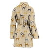 Greyhound Dog Pattern Print Women's Bath Robe-Free Shipping