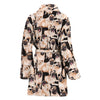 Pug In Lots Print Women's Bath Robe-Free Shipping