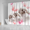 Cute Poodle Dog Print Shower Curtains-Free Shipping