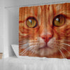Lovely Cat Face Print Shower Curtains-Free Shipping