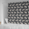 Bedlington Terrier Dog Pattern Print Shower Curtains-Free Shipping