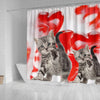 Cute American Shorthair Print Shower Curtains-Free Shipping