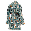Caveliar King Charles Spaniel Dog Pattern Print Women's Bath Robe-Free Shipping