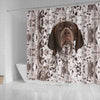 German Shorthaired Pointer Print Shower Curtain-Free Shipping