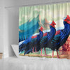 Hoogerwer Pheasant Bird Print Shower Curtains-Free Shipping