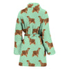 Lovely Cocker Spaniel Dog Pattern Print Women's Bath Robe-Free Shipping
