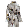 Cute Scottish Fold Cat Print Women's Bath Robe-Free Shipping