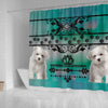 Maltese dog Print Shower Curtain-Free Shipping