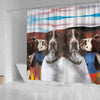 English Springer Spaniel Print Shower Curtain-Free Shipping