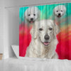 Kuvasz Dog Print Shower Curtain-Free Shipping