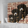 Cute Entlebucher Mountain Dog Print Shower Curtains-Free Shipping