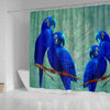Hyacinth Macaw Parrot Print Shower Curtains-Free Shipping