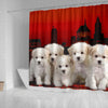 Bichon Frise Print Shower Curtain-Free Shipping