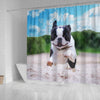 Awesome Boston Terrier Print Shower Curtains-Free Shipping