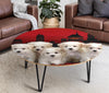Bichon Frise Print Circular Coffee Table