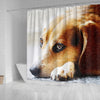 Beagle Dog Art Print Shower Curtains-Free Shipping