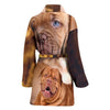 Bordeaux Mastiff Dog Print Women's Bath Robe-Free Shipping