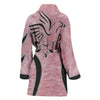 Percheron Horse Print On Pink Women's Bath Robe-Free Shipping